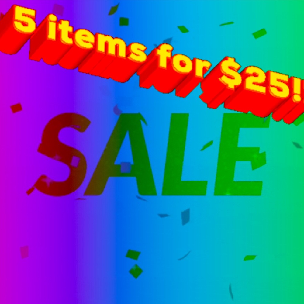 BUNDLE 5 Items for $25 (applies to items ⬇️ $10)